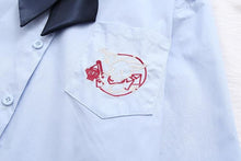 Load image into Gallery viewer, Fashion 2022 Sweet Preppy Style Bow Shirts Women Simple Single Breasted Fresh Tops Long Sleeve Cute Kawaii Blouses Spring