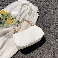 Load image into Gallery viewer, Fashion Crocodile Pattern Baguette bags MINI PU Leather Shoulder Bags For Women Chain Designer Luxury Handbag Female Travel tote