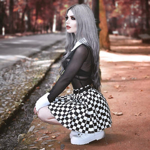 Fashion Elegant Princess Transparent Long Sleeve Square Collar Bandage Backless Sexy Basic Solid Bodysuit Rompers Women Jumpsuit