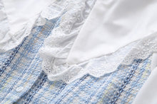 Load image into Gallery viewer, Fashion Fake Two Piece Shirts Women Sweet Fresh Peter Pan Collar Tops Long Sleeve 2022 Patchwork Elegant Lace Blouses Femme