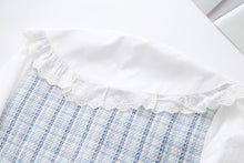 Load image into Gallery viewer, Fashion Fake Two Piece Shirts Women Sweet Fresh Peter Pan Collar Tops Long Sleeve 2022 Patchwork Elegant Lace Blouses Femme