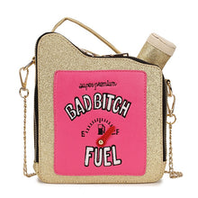 Load image into Gallery viewer, Fashion Fun Embroidery Letters Gasoline Bottle Crossbody Bag for Women Purses and Handbags Shoulder Chain Bag Girl&#39;s Purses