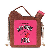 Load image into Gallery viewer, Fashion Fun Embroidery Letters Gasoline Bottle Crossbody Bag for Women Purses and Handbags Shoulder Chain Bag Girl&#39;s Purses