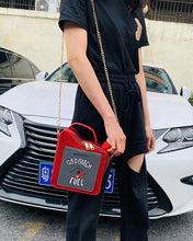 Load image into Gallery viewer, Fashion Fun Embroidery Letters Gasoline Bottle Crossbody Bag for Women Purses and Handbags Shoulder Chain Bag Girl&#39;s Purses