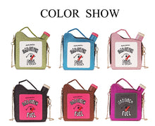 Load image into Gallery viewer, Fashion Fun Embroidery Letters Gasoline Bottle Crossbody Bag for Women Purses and Handbags Shoulder Chain Bag Girl&#39;s Purses