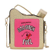 Load image into Gallery viewer, Fashion Fun Embroidery Letters Gasoline Bottle Crossbody Bag for Women Purses and Handbags Shoulder Chain Bag Girl&#39;s Purses
