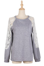 Load image into Gallery viewer, Fashion Lace Women Blouses Shirt Summer Long Sleeve Women Tops Hollow Lace Blouse Women O Neck Shirt Female Blusas Femininas