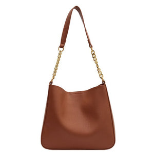 Fashion Shoulder Bags Ladies Casual Bucket Bags Luxury Designer Women&#39;s Bags Solid Color Retro Shoulder Bags Chain Bags