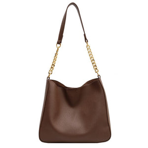 Fashion Shoulder Bags Ladies Casual Bucket Bags Luxury Designer Women&#39;s Bags Solid Color Retro Shoulder Bags Chain Bags