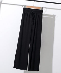 Fashion Soft Comfort Women Pant High Waist Casual Summer Slacks Pants Women Long Trousers Female Slacks Bottoms Pleated Trousers