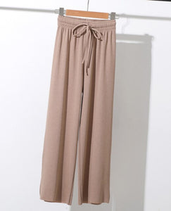 Fashion Soft Comfort Women Pant High Waist Casual Summer Slacks Pants Women Long Trousers Female Slacks Bottoms Pleated Trousers
