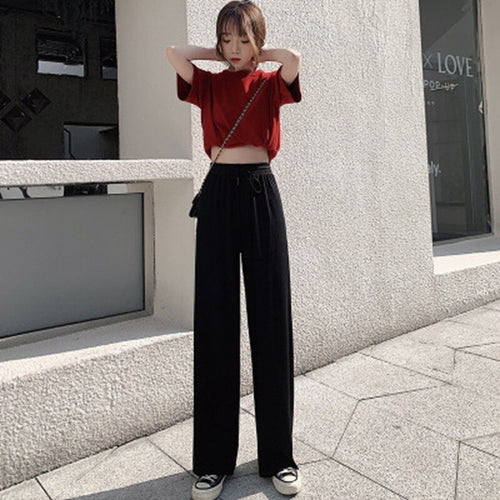Fashion Soft Comfort Women Pant High Waist Casual Summer Slacks Pants Women Long Trousers Female Slacks Bottoms Pleated Trousers
