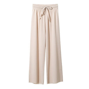 Fashion Soft Comfort Women Pant High Waist Casual Summer Slacks Pants Women Long Trousers Female Slacks Bottoms Pleated Trousers