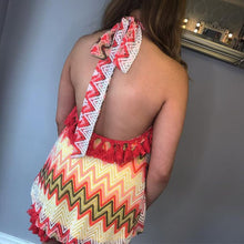 Load image into Gallery viewer, Fashion Summer Halter Panelled Suits Women Elegant Casual Sleeveless Suit Women Loose Tassel Shorts Suits Ladies