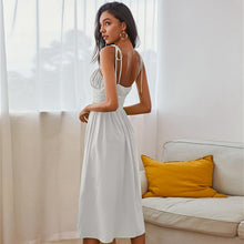 Load image into Gallery viewer, Fashion Sundress Women&#39;s Summer Sexy Ruched Midi Dress Adjustable Spaghetti Strap Bodycon Drawstring  Party Clubwear