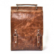 Load image into Gallery viewer, Fashion Women Genuine Leather Backpack Solid Cow Leather School Daypack For Girls Functional Waterproof Backpack Mochila