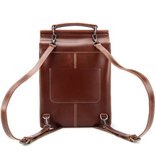 Load image into Gallery viewer, Fashion Women Genuine Leather Backpack Solid Cow Leather School Daypack For Girls Functional Waterproof Backpack Mochila