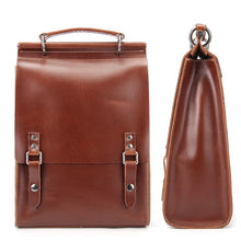 Load image into Gallery viewer, Fashion Women Genuine Leather Backpack Solid Cow Leather School Daypack For Girls Functional Waterproof Backpack Mochila