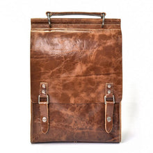 Load image into Gallery viewer, Fashion Women Genuine Leather Backpack Solid Cow Leather School Daypack For Girls Functional Waterproof Backpack Mochila