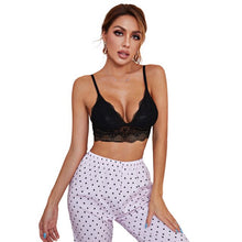 Load image into Gallery viewer, Fashon Lace Bralette Pant Suit Women&#39;s Nightwear Sexy Sleepwear Dot Print Pajamas Set Girls Summer Clothes