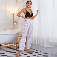 Load image into Gallery viewer, Fashon Lace Bralette Pant Suit Women&#39;s Nightwear Sexy Sleepwear Dot Print Pajamas Set Girls Summer Clothes