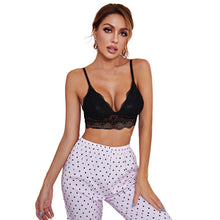 Load image into Gallery viewer, Fashon Lace Bralette Pant Suit Women&#39;s Nightwear Sexy Sleepwear Dot Print Pajamas Set Girls Summer Clothes