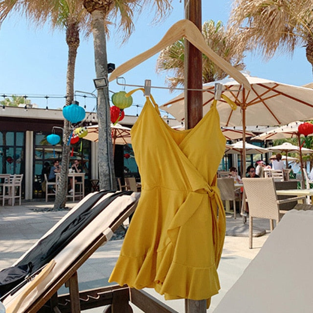 Fast delivery  Women's Tummy Control One Piece Swimsuit Swimdress Skirted Bathing Suit