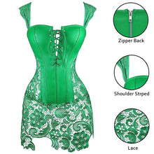 Load image into Gallery viewer, Faux Leather Corset Gothic Bustier Sexy Lingerie Halloween Steampunk Costume Burlesque Dresses Woman Slimming Sheath Top