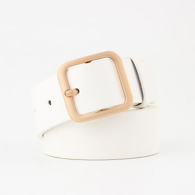 Faux Leather Square Buckle Belts Women Casual Solid Wild Adjustable Belts Decoration Ladies Fashion Accessories For Jeans Dress