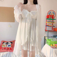 Load image into Gallery viewer, Female Sexy Lingerie New Princess Style Spring And Summer Home Service Lace Pure White Sexy Small Suspender Nightdress