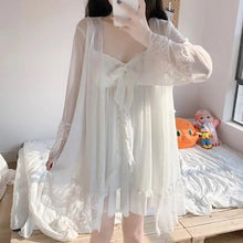 Load image into Gallery viewer, Female Sexy Lingerie New Princess Style Spring And Summer Home Service Lace Pure White Sexy Small Suspender Nightdress