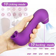 Load image into Gallery viewer, Female Sucking Vibrator Clit Sucker Clitoris Stimulator Female Masturbator Nipple Licking Tongue Oral Adult Sex Toys for Women