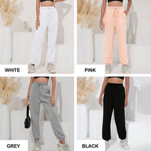 Load image into Gallery viewer, Fitness Clothing Woman Solid Color Pants Autumn Loose High Waist Ankle-length Pants with Belt Pockets Personality Trousers 2021