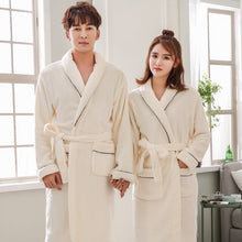 Load image into Gallery viewer, Flannel Bath robe Bridesmaid Robes Sleepwear Women Warm Winter Women Clothing Nightwear Femme velvet long night robe