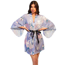 Load image into Gallery viewer, Floral Mesh Robe Female Lingerie Sleepwear Silky Bridal Wedding Gift Casual Kimono Bathrobe Gown Nightgown Sexy Nightwear