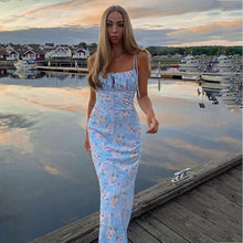 Load image into Gallery viewer, Floral Print Sexy Summer Dress Women 2021 New Sleeveless Short Dress Party Club Elegant Backless Ladies clothes Vestidos