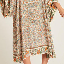 Load image into Gallery viewer, Floral Printed Long Sleeve Top Open Front Long Swimmwear Cover Up Cardigan Bikini Coat for Summer bikini cover up beach dress