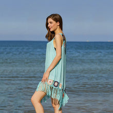 Load image into Gallery viewer, For The Beach 2021 Summer Women Bikini Cover Up Floral Lace Hollow Swimsuit Coverup Bathing Suit Beachwear Dress Hot