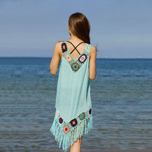 Load image into Gallery viewer, For The Beach 2021 Summer Women Bikini Cover Up Floral Lace Hollow Swimsuit Coverup Bathing Suit Beachwear Dress Hot