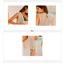 Load image into Gallery viewer, For The Beach 2021 Summer Women&#39;s Swimming Suit Cover Up Swimsuit Crochet Beachwear Bathing Coverup Swimwear