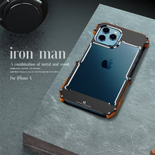 Load image into Gallery viewer, For iPhone 14 13 12 11 Pro Max 12 Mini SE 2020 X 10 6 6s 7 8 Plus XR XS Case Aluminum Bumper Metal &amp; Wood Shockproof Phone Case