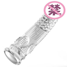 Load image into Gallery viewer, Four Sex Beast Wolf Tooth Cover Transparent Crystal Thorn Men&#39;s Ring Penis Cover Adult Sex Products Male Sex Toys Penis Rings 18