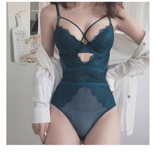 Load image into Gallery viewer, French Brand Sexy Lace Underwear Bodycon Hollow Women Super Push Up Bra Set Summer Ultrathin Transparent Onesies Underwear Sets