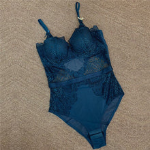 Load image into Gallery viewer, French Brand Super Push Up Bra Set Sexy Lace Bodycon Women Underwear Embroidery Hollow Corset Sleepwear Onesies Panties Set
