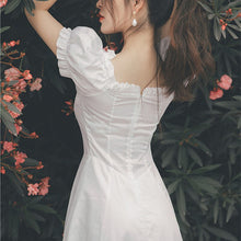 Load image into Gallery viewer, French Retro Little White Dress Gentle Style First Love White Fairy Dress Little Dress Hepburn Style Sweet Dress Summer