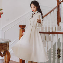Load image into Gallery viewer, French Retro Long Sleeve Dress Women Casual Autumn Vestidos 2021 AliExpress Hot Sale Literary Girl Apricot Dresses Elegant Midi