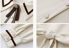 Load image into Gallery viewer, French Retro Long Sleeve Dress Women Casual Autumn Vestidos 2021 AliExpress Hot Sale Literary Girl Apricot Dresses Elegant Midi