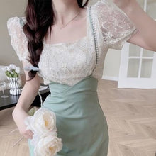 Load image into Gallery viewer, French Sexy Strap Skirt Women Summer Irregular Designer Elegant Y2k Split Skirt Female High Waist Sweet Party Midi Skirt 2021