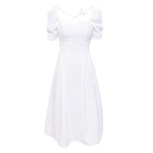 Load image into Gallery viewer, French Square Collar White First Love Dress 2021 Summer New Retro Super Fairy Puff Sleeve Temperament Mid-Length Dress