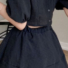 Load image into Gallery viewer, French Summer Women Vintage White Black Dresses Fashion Holiday Puff Sleeve Sexy Hollow Out Waist Party Robe Chain Slim Vestidos